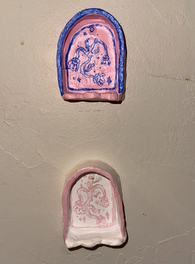 Pink, Blue and White Shrines